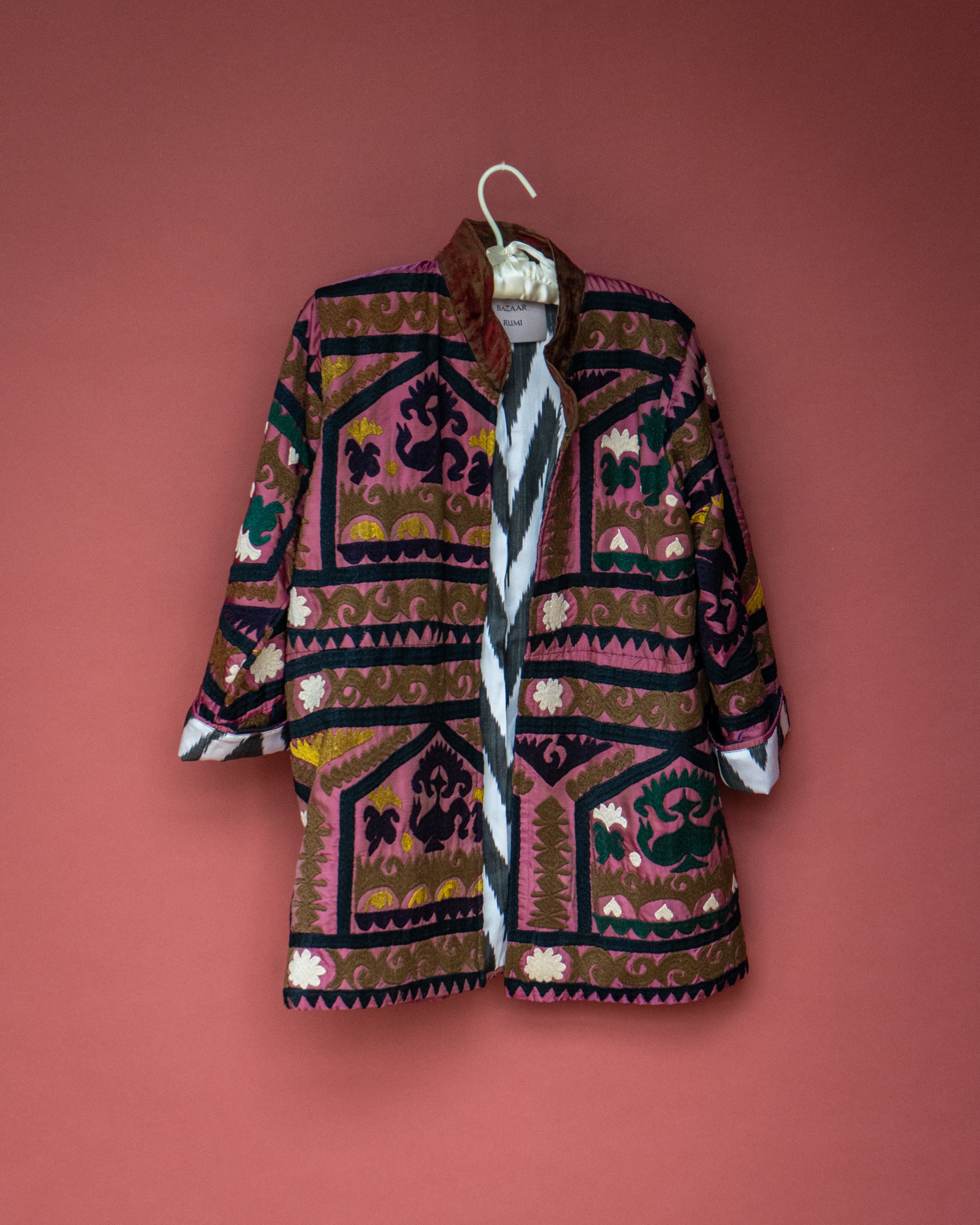 Can Suzani and Ikat Jacket Pink/Purple