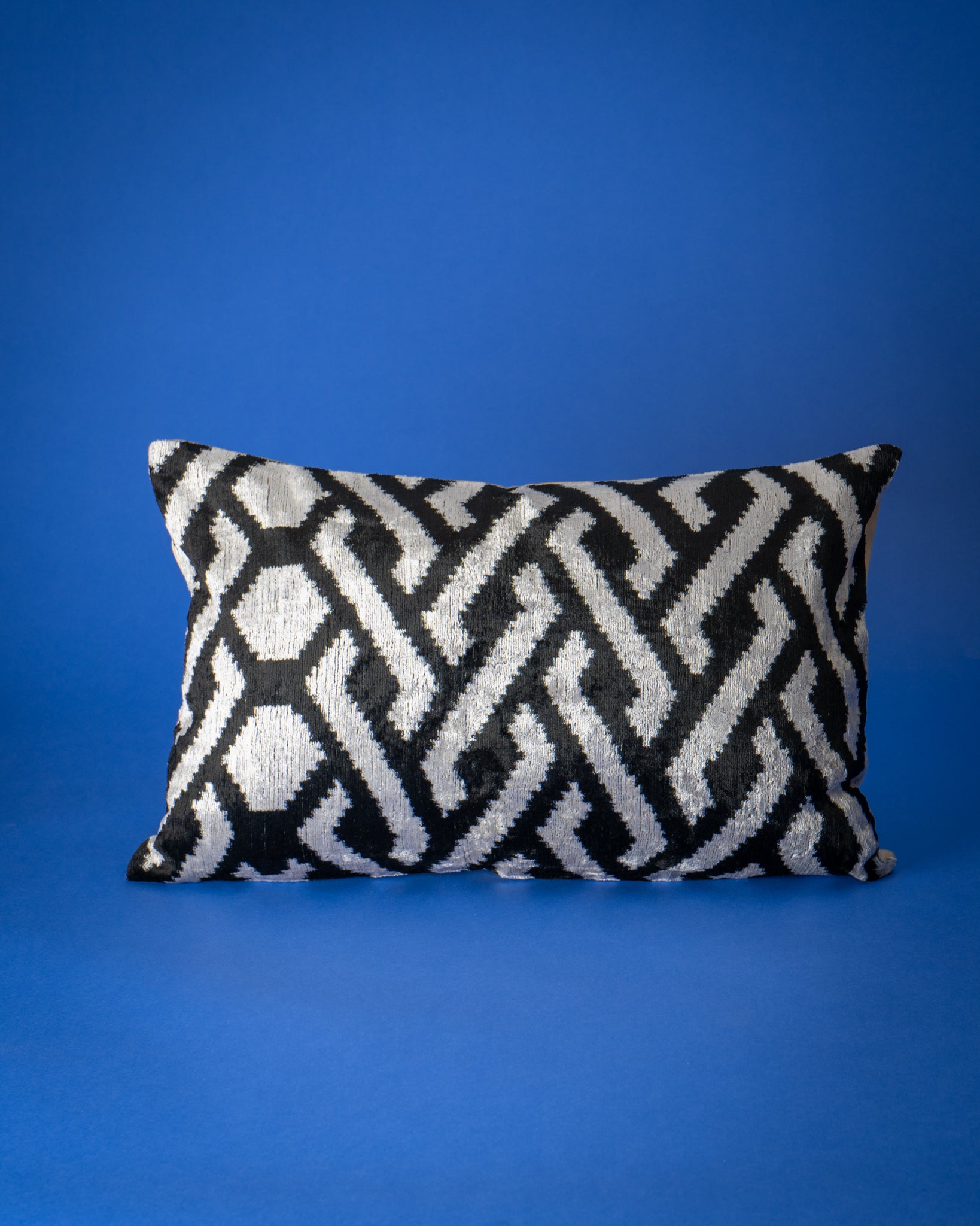 Black ikat outlet pillow