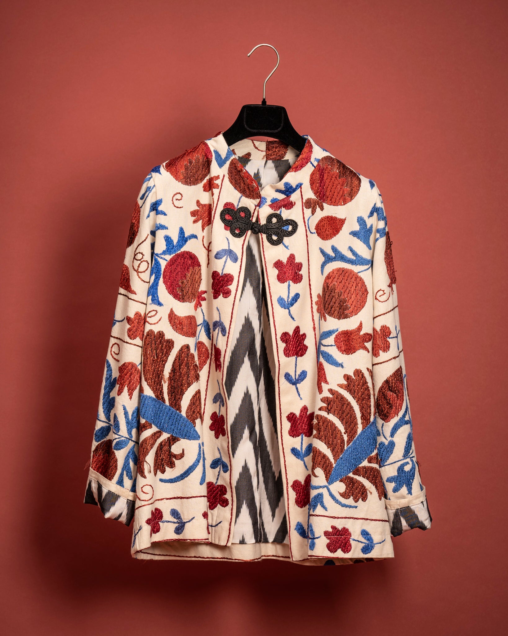 Can Suzani Jacket Blue/Red