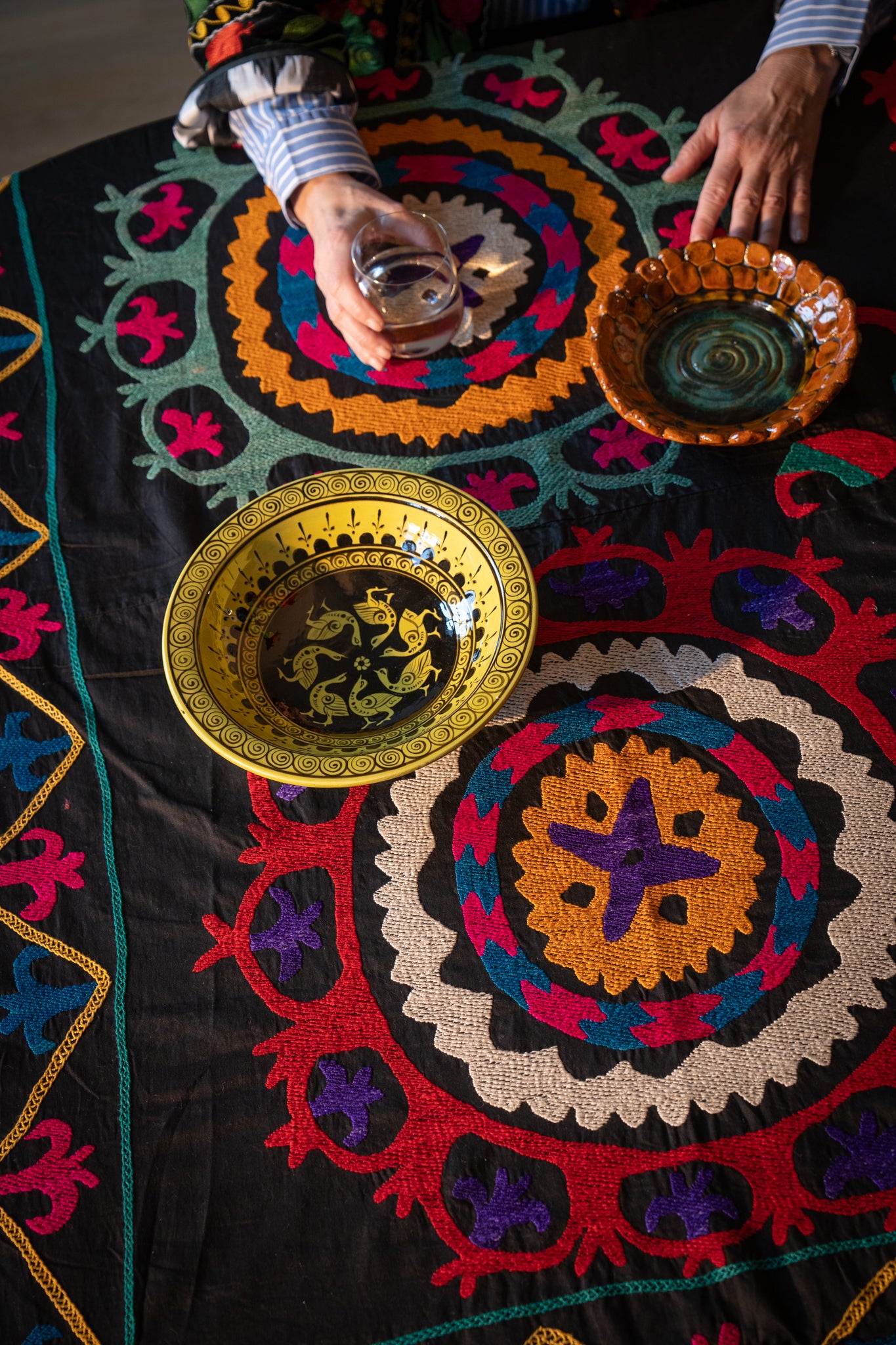 Bazaar Rumi Suzani Table Cloth