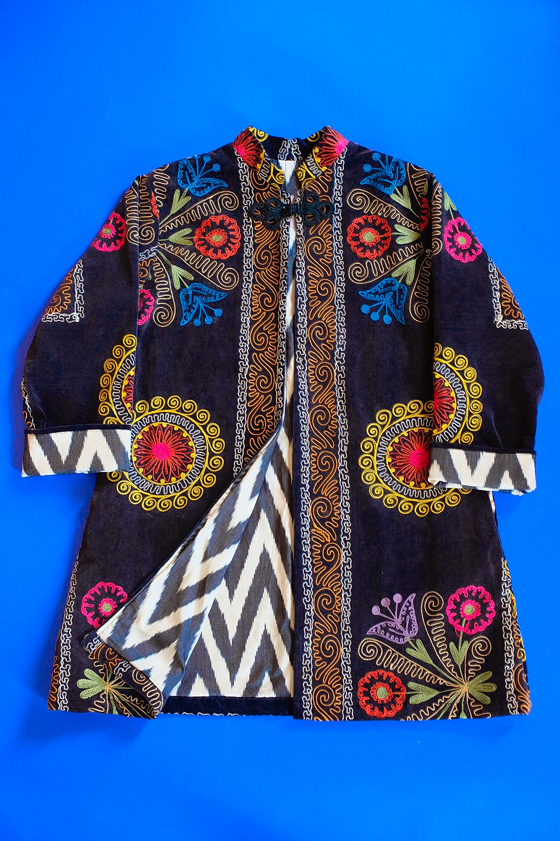 Nil Suzani and Ikat Jacket Long